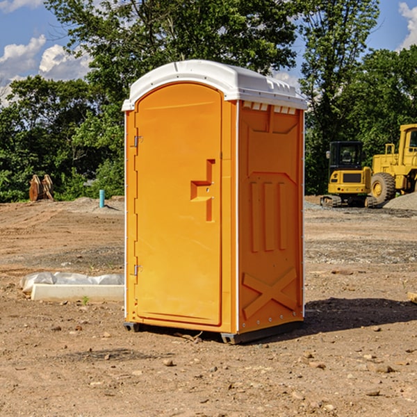 how often are the portable restrooms cleaned and serviced during a rental period in Adrian Minnesota